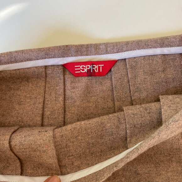 Y2K Vintage ESPRIT Pleated Wool Pink Miniskirt - Picture 2 of 3